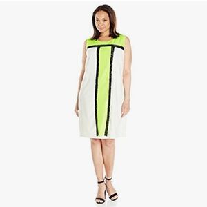 Modamix Plus Size Shift Dress With Sequin Trim